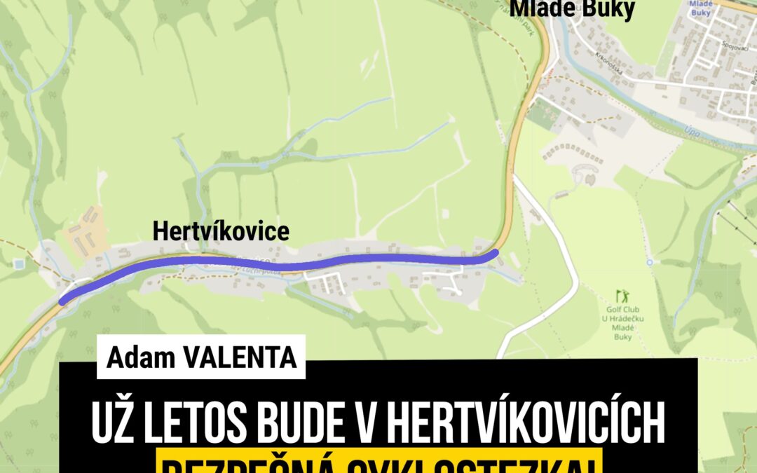 Pohyb cyklistů Hertvíkovicemi bude bezpečnější!